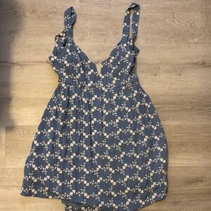 Macy's Blue Floral Mini Dress